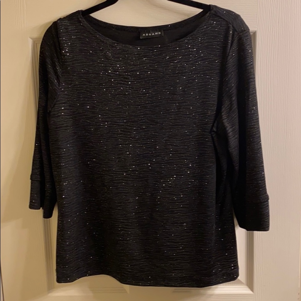 Black with silver glitter top